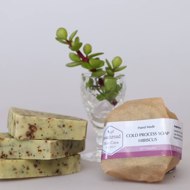 All-Natural-Cold Process Soap - Hibiscus-Soaps-Beachroad Skin Care